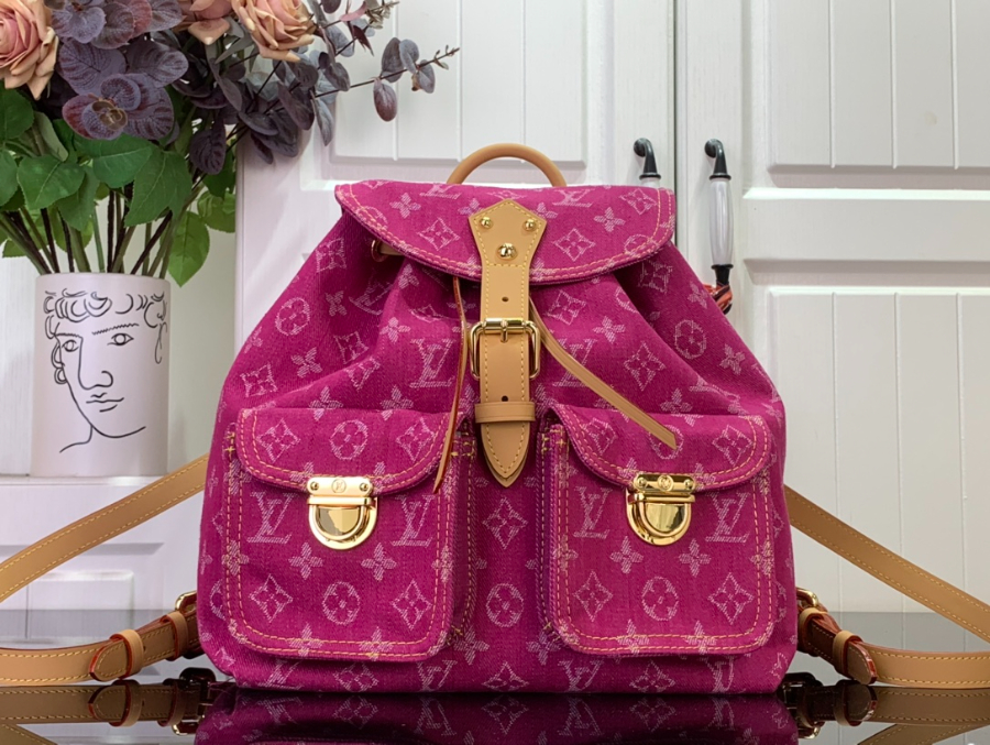 루이비통 빈티지 데님 백팩 M44460 283817cm 자홍색1.jpg
