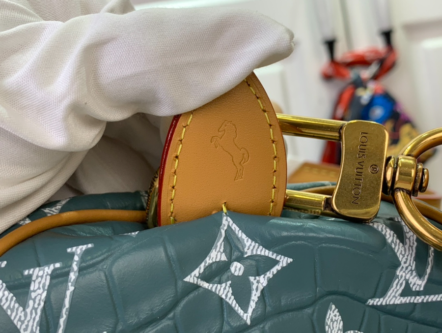 루이비통 P9 스피디 반둘리에 25 M24443 251515cm 악어무늬 흑녹색6.jpg