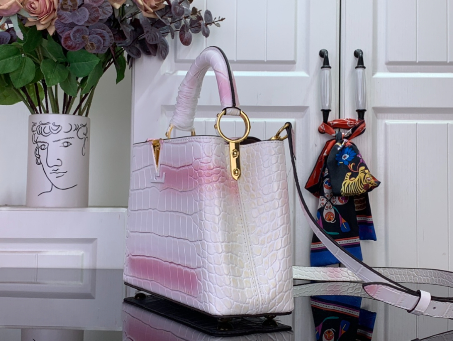 루이비통 카퓌신 BB 악어무늬 M94227 M48865 17.3927cm 화이트 핑크4.jpg