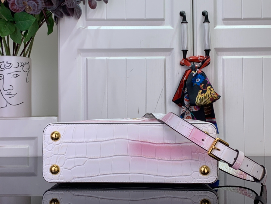 루이비통 카퓌신 BB 악어무늬 M94227 M48865 17.3927cm 화이트 핑크5.jpg