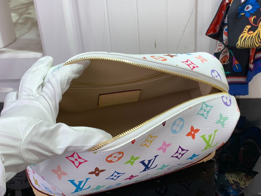 루이비통 X 무라카미 타카시 코스메틱 파우치 GM 멀티컬러 M13743 화이트 27189cm4.jpg