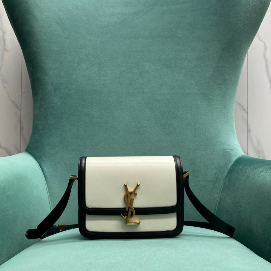 생로랑 가죽 스몰 사첼 백 흑백 634306 18.5144cm1.jpg