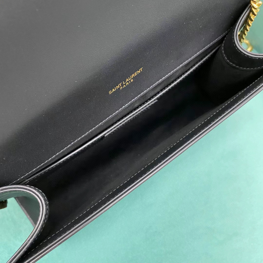 생로랑 그랑 드 뿌드르 가죽 KATE 미디엄 태슬 백 블랙 골드 354119 24514.5cm05.jpg