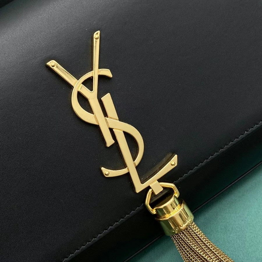 생로랑 그랑 드 뿌드르 가죽 KATE 스몰 태슬 백 블랙 골드 474366 20512.5cm05.jpg