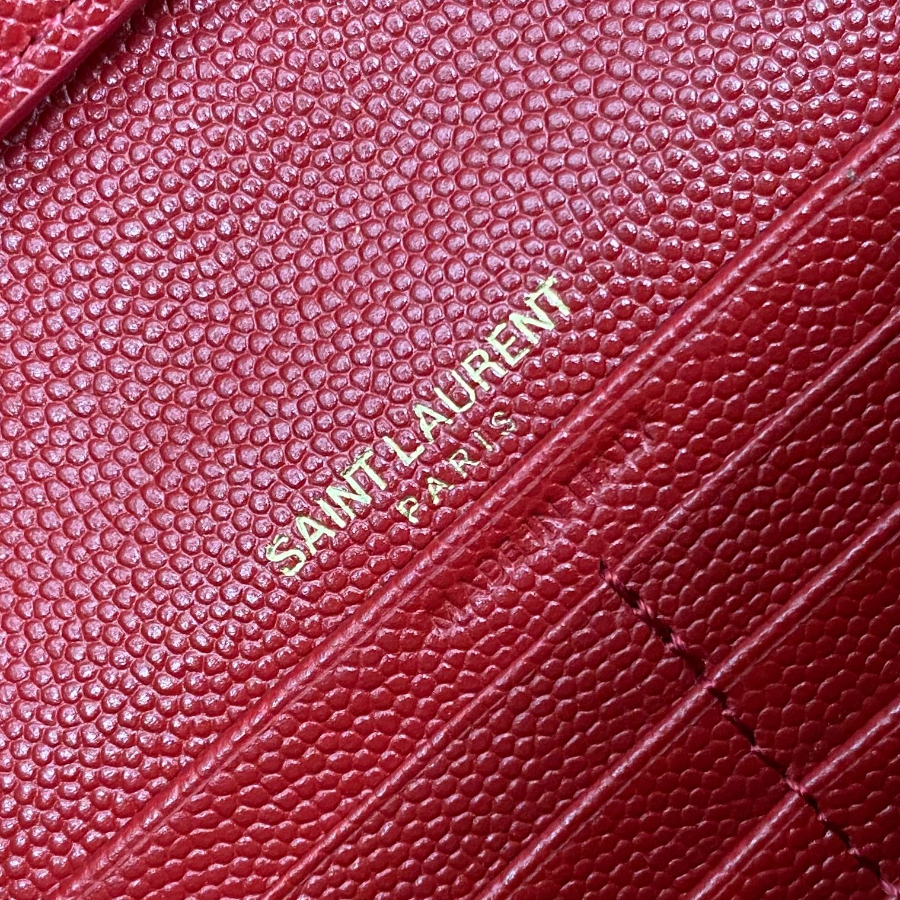 생로랑 그랑 드 뿌드르 가죽 소재 CASSANDER 클래식 체인 지갑 377828 22.5414cm 레드9.jpg