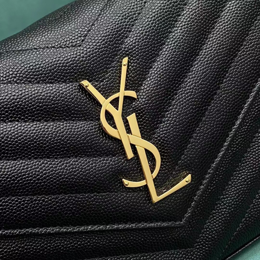 생로랑 그랑 드 뿌드르 가죽 소재 CASSANDER 클래식 체인 지갑 377828 22.5414cm 블랙6.jpg