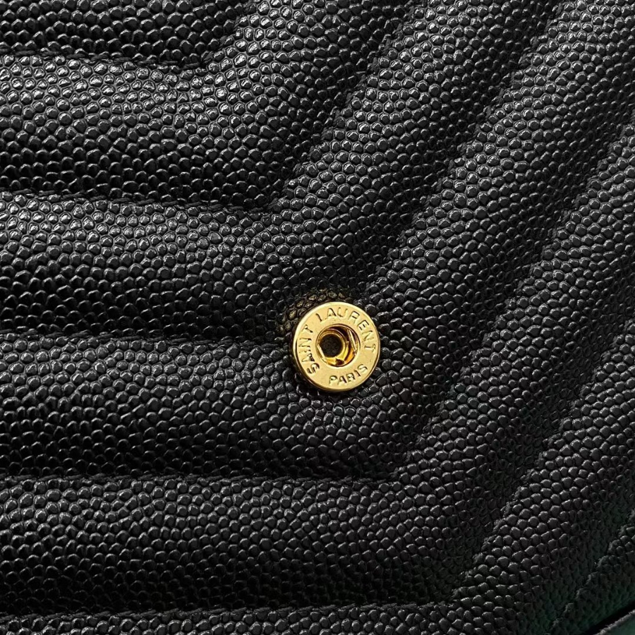 생로랑 그랑 드 뿌드르 가죽 소재 CASSANDER 클래식 체인 지갑 377828 22.5414cm 블랙7.jpg