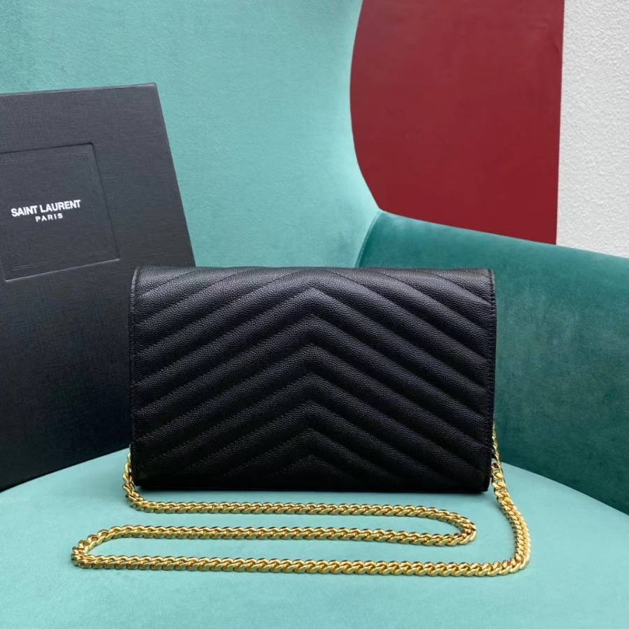 생로랑 그랑 드 뿌드르 가죽 소재 CASSANDER 클래식 체인 지갑 377828 22.5414cm 블랙2.jpg