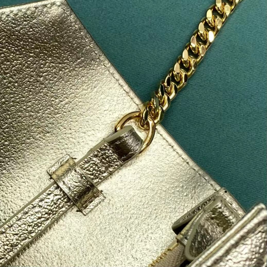 생로랑 그랑 드 뿌드르 가죽 소재 CASSANDER 클래식 체인 지갑 377828 22.5414cm 스몰 골드8.jpg