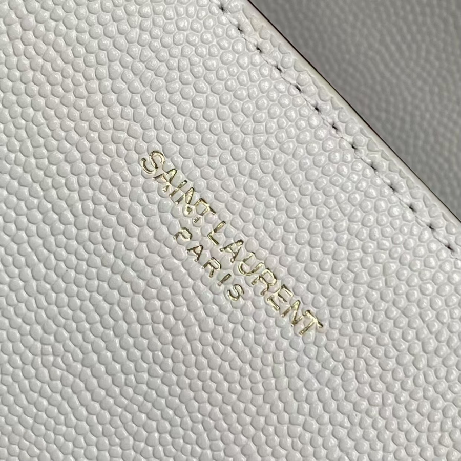 생로랑 그랑 드 뿌드르 엠보스드 가죽 소재의 CASSANDRA 미디엄 탑 핸들 백 화이트 623931 241019.5cm9.jpg