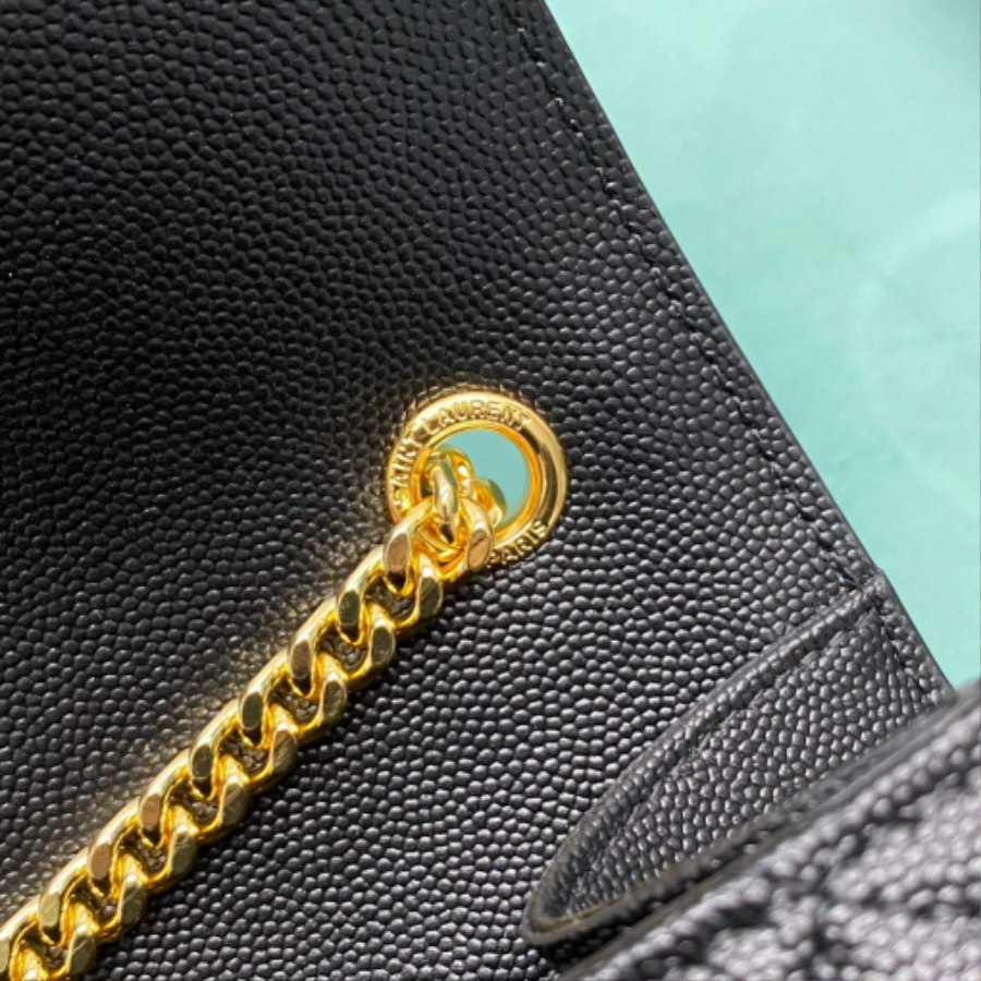 생로랑 그랑 드 뿌드르 퀼팅 가죽 ENVELOPE 스몰 600195 21613cm 블랙 금장08.jpg