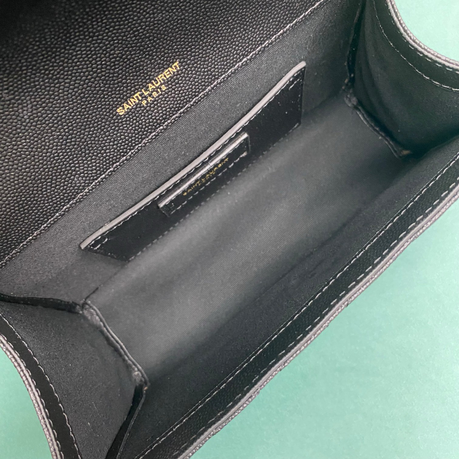 생로랑 그랑 드 뿌드르 퀼팅 가죽 ENVELOPE 스몰 600195 21613cm 블랙 금장03.jpg