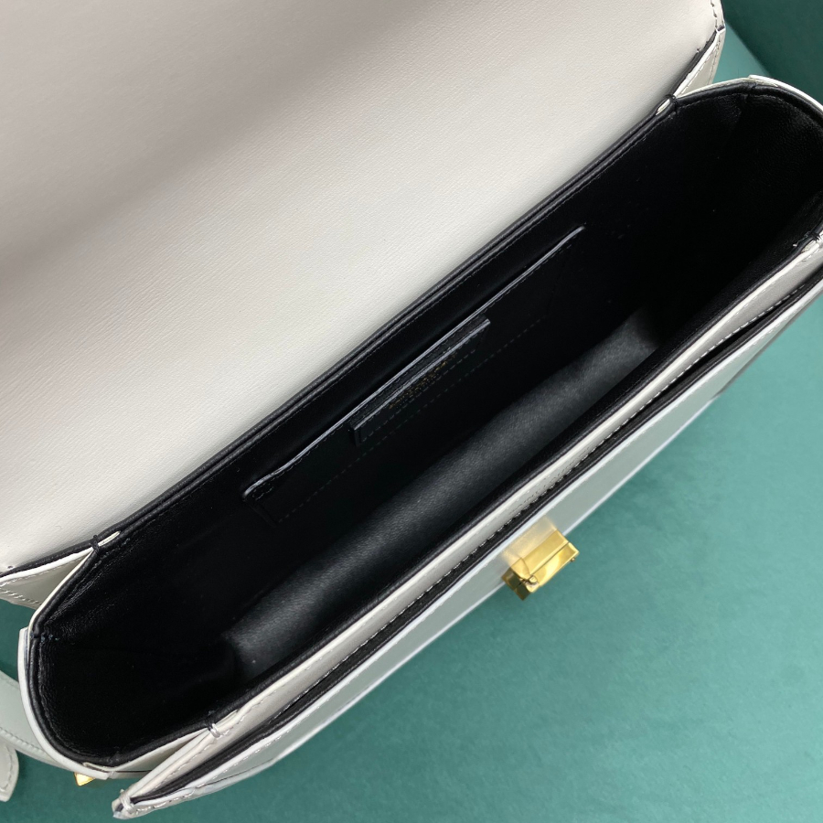생로랑 금장 가죽 미디엄 사첼 백 화이트 634305 23616cm6.jpg
