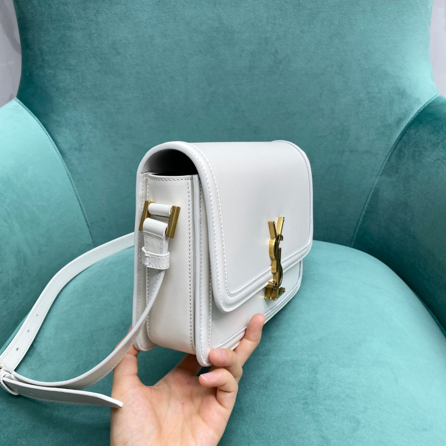 생로랑 금장 가죽 미디엄 사첼 백 화이트 634305 23616cm3.jpg