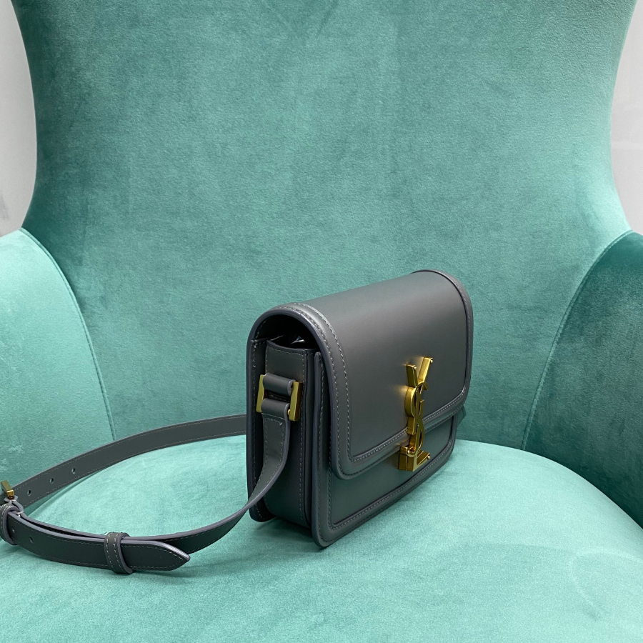 생로랑 금장 가죽 스몰 사첼 백 다크 그레이 634306 18.5144cm3.jpg