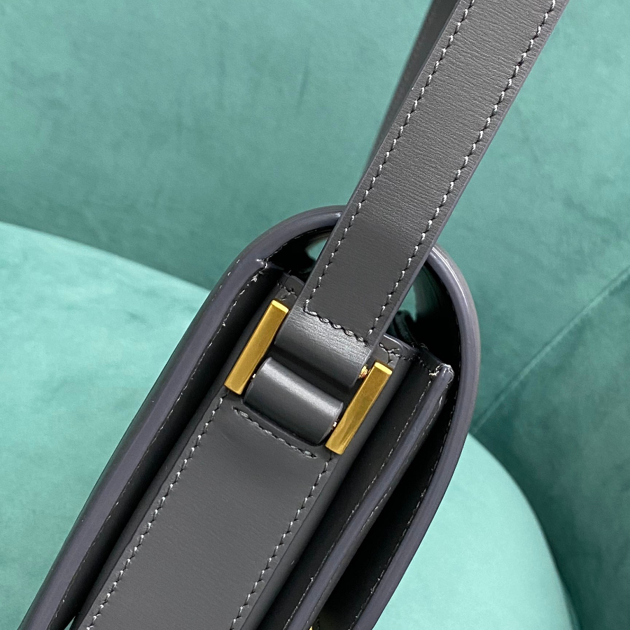 생로랑 금장 가죽 스몰 사첼 백 다크 그레이 634306 18.5144cm7.jpg