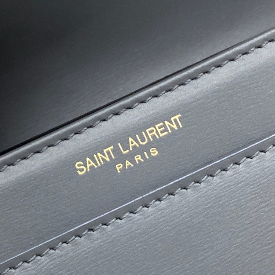 생로랑 금장 가죽 스몰 사첼 백 다크 그레이 634306 18.5144cm9.jpg