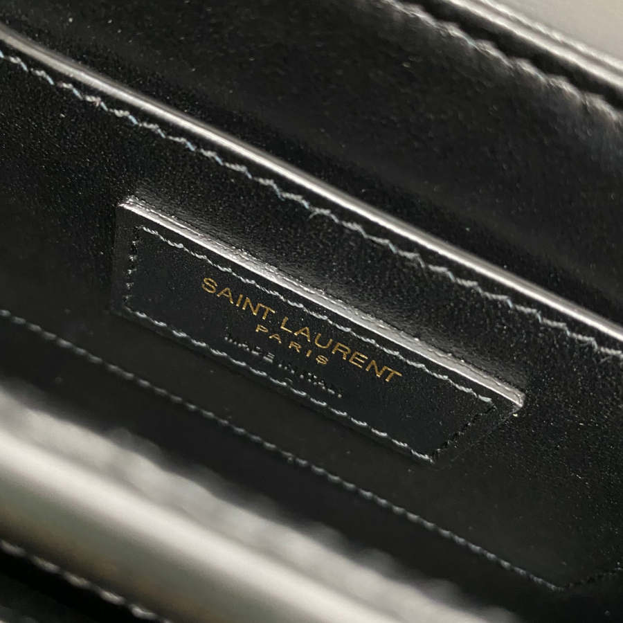 생로랑 금장 가죽 스몰 사첼 백 다크 그레이 634306 18.5144cm8.jpg