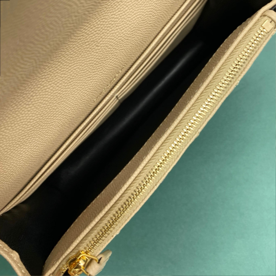 생로랑 금장 마틀라세 모노그램 체인 숄더백 지갑 393953 19411cm 스몰 베이지3.jpg