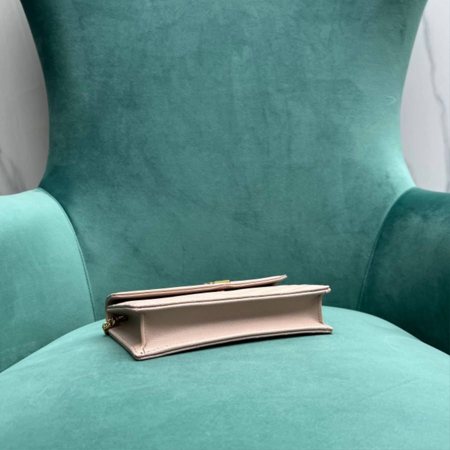 생로랑 금장 마틀라세 모노그램 체인 숄더백 지갑 393953 19411cm 스몰 핑크5.jpg