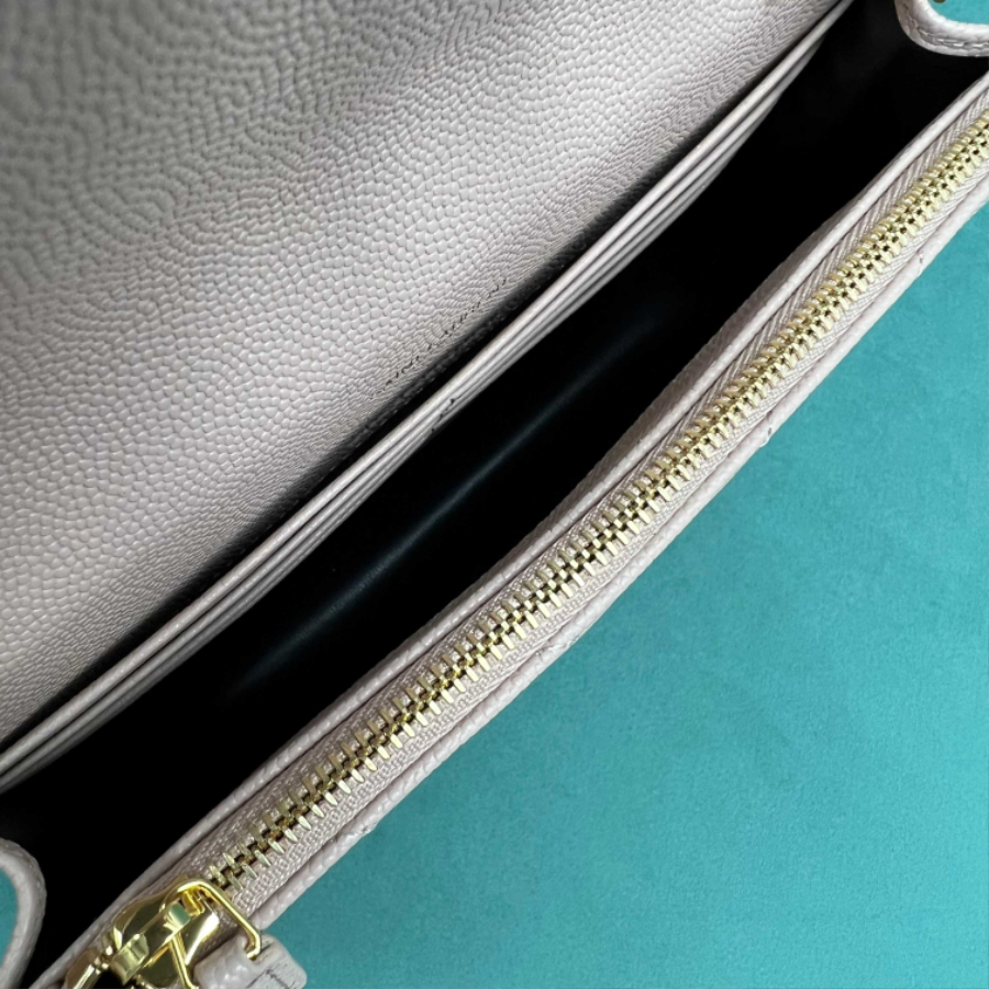 생로랑 금장 마틀라세 모노그램 체인 숄더백 지갑 393953 19411cm 스몰 핑크3.jpg