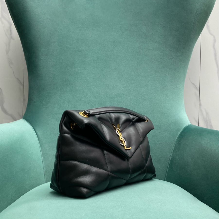 생로랑 나파 퀼팅 가죽 소재 PUFFER 스몰 577476 281118cm 블랙 배색로고3.jpg