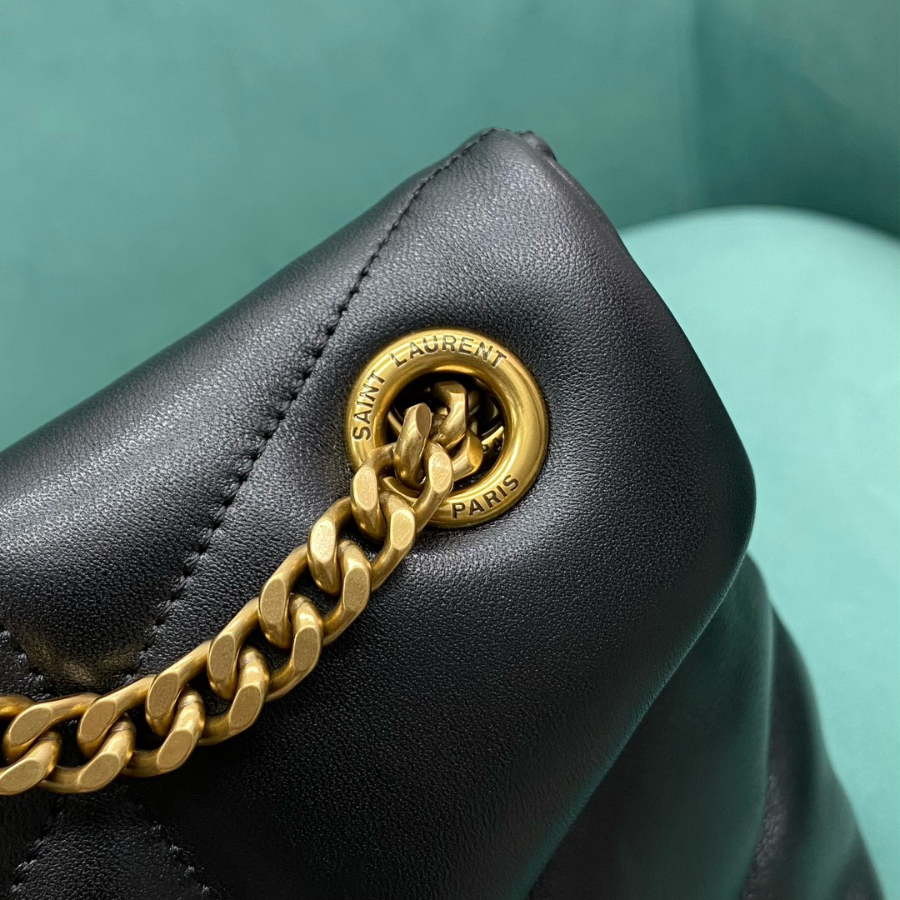 생로랑 나파 퀼팅 가죽 소재 PUFFER 스몰 577476 281118cm 블랙 배색로고7.jpg