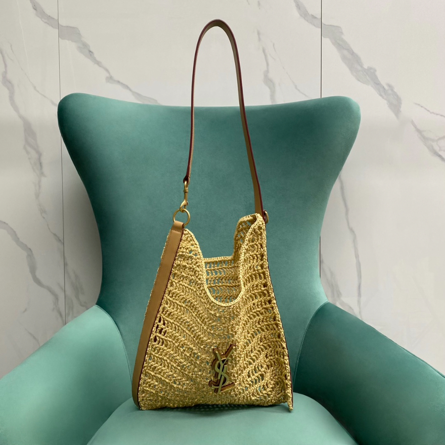 생로랑 라피아 마크라메 소재의 OXALIS 숄더백 781289 37340cm 다크 누드1.jpg