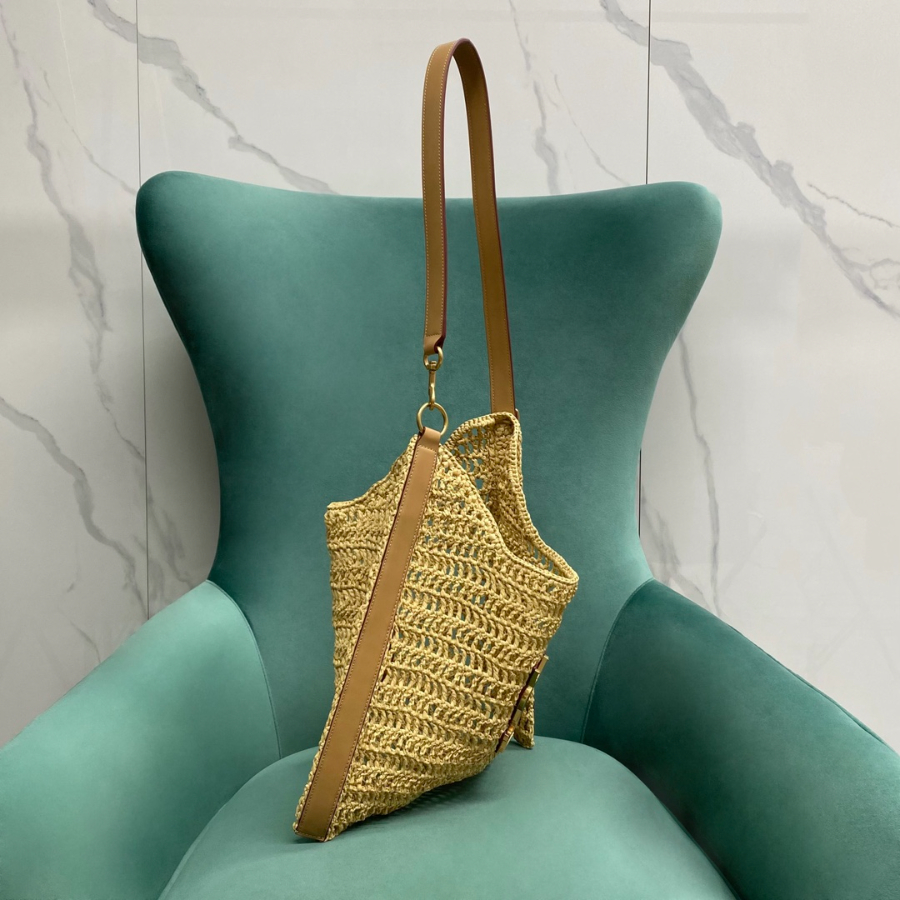 생로랑 라피아 마크라메 소재의 OXALIS 숄더백 781289 37340cm 다크 누드3.jpg