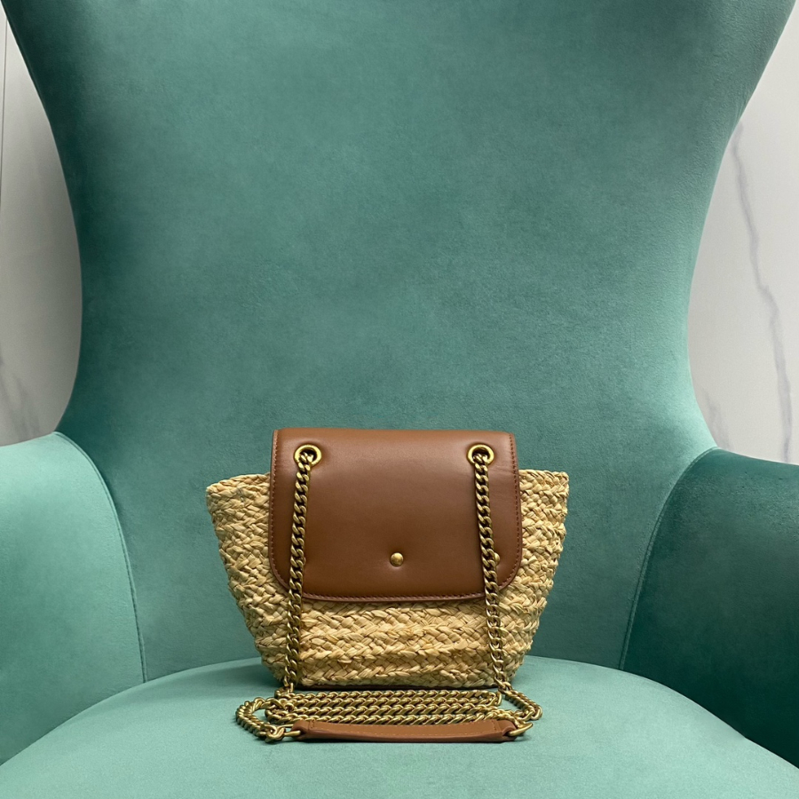 생로랑 라피아 및 빈티지 베지터블 태닝 가죽 소재의 MANON 미니 백 774269 23612cm2.jpg