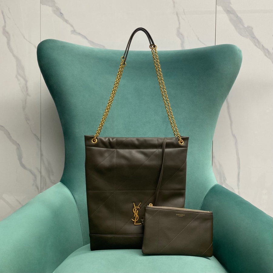 생로랑 램스킨 소재의 JAMIE POCHON 781666 28233cm 올리브1.jpg