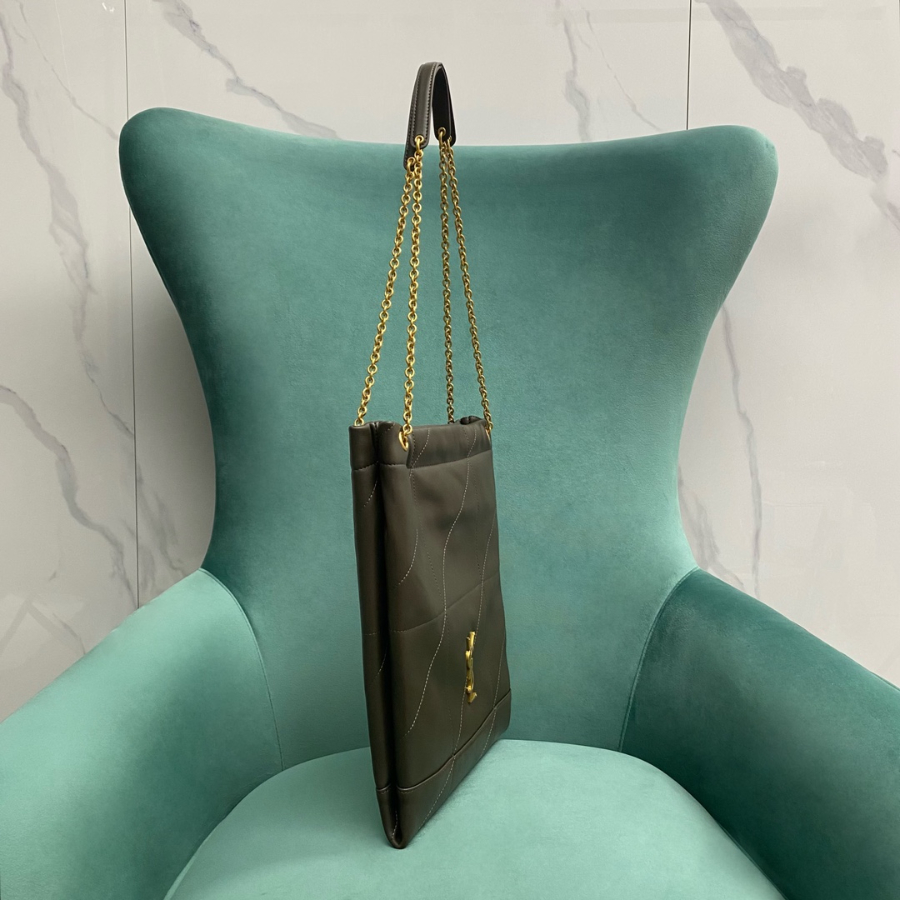 생로랑 램스킨 소재의 JAMIE POCHON 781666 28233cm 올리브3.jpg