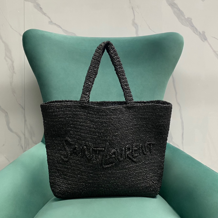 생로랑 로고 라피아 토트백 776763 428.533cm 블랙1.jpg