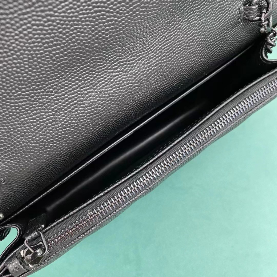 생로랑 마틀라세 모노그램 체인 숄더백 지갑 393953 19411cm 스몰 검정 로고8.jpg