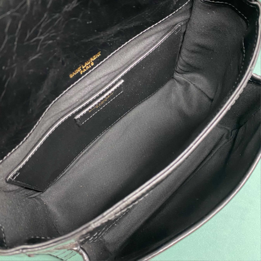 생로랑 빈티지 가죽 소재 NIKI BABY 633160 221712cm 블랙 금장04.jpg