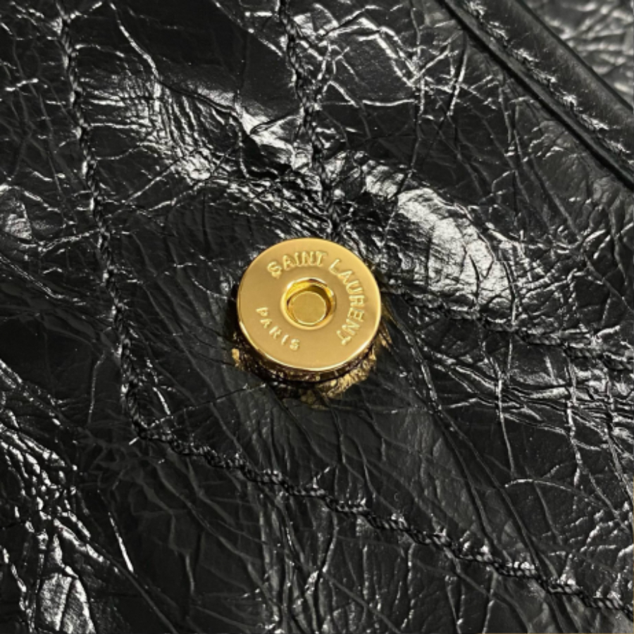생로랑 빈티지 가죽 소재 NIKI BABY 633160 221712cm 블랙 금장10.jpg
