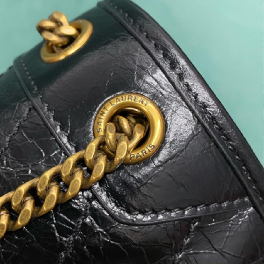 생로랑 빈티지 가죽 소재 NIKI BABY 633160 221712cm 블랙 금장08.jpg