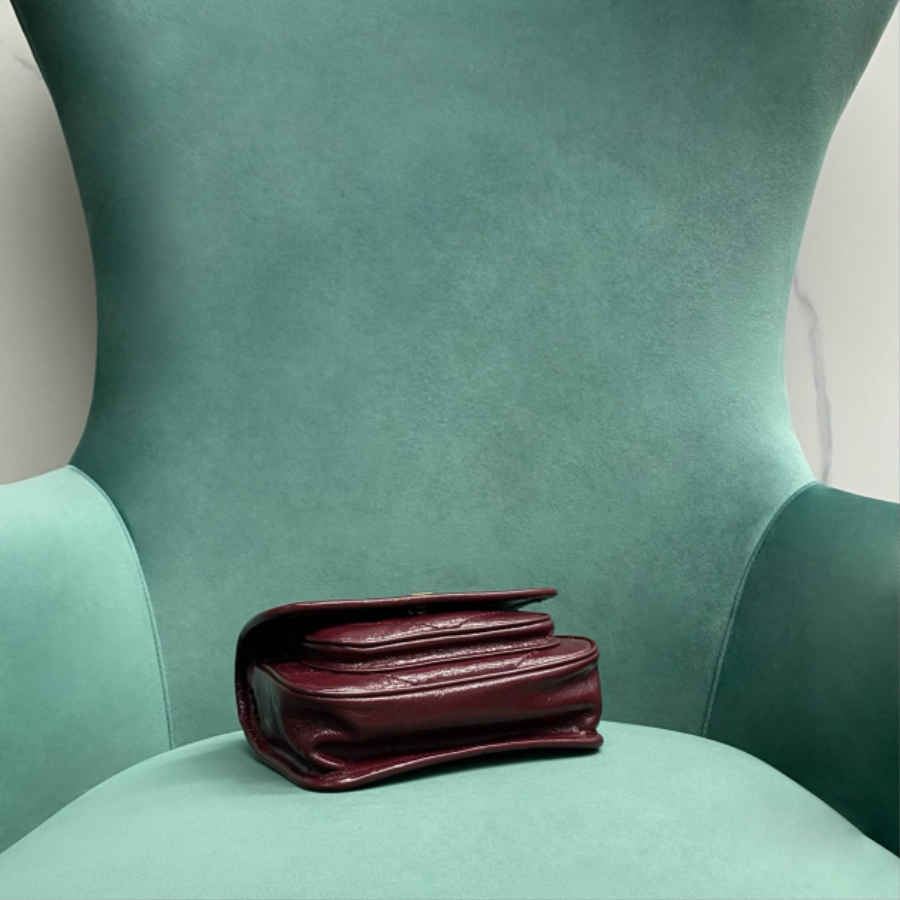 생로랑 빈티지 가죽 소재 NIKI BABY 633160 221712cm 와인 금장05.jpg