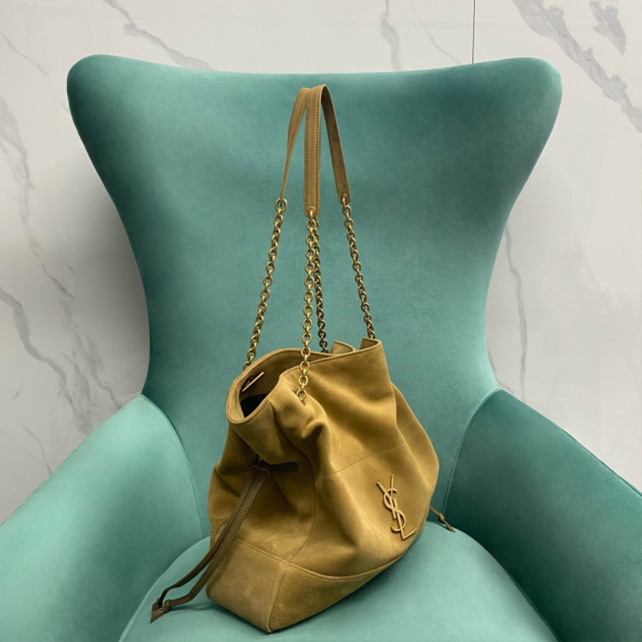 생로랑 스웨이드 소재의 JAMIE 쇼퍼 809824 34935cm 옐로우03.jpg