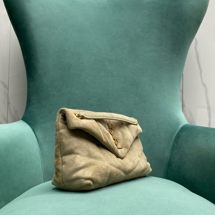 생로랑 스웨이드 퀼팅 가죽 소재 PUFFER 스몰 577476 291118cm 카키3.jpg