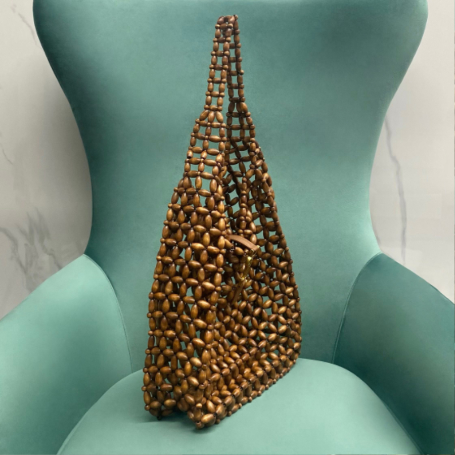 생로랑 우드 비즈 소재의 LE 5 A 7 라지백 823807 303510cm 브라운4.jpg