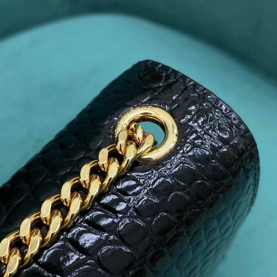 생로랑 케이트 미디움 체인 백 태슬 엠보스 크로커다일 샤이니 레더 블랙 골드 354119 24514.5cm09.jpg