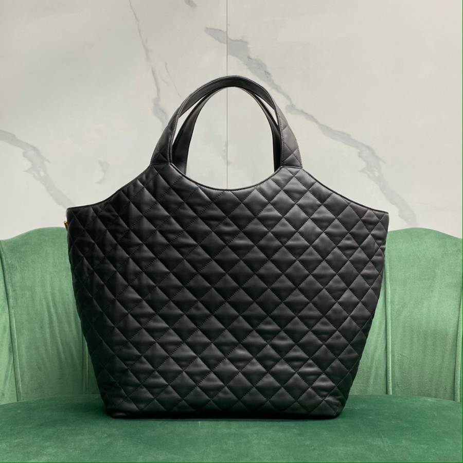 생로랑 퀼트 처리된 램스킨 소재의 ICARE 맥시 쇼퍼백 블랙 698651 38843cm2.jpg