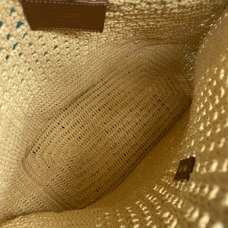 생로랑 크로쉐와 스무스 가죽 소재의 라피아 호보백 690941 371430cm 다크 누드5.jpg