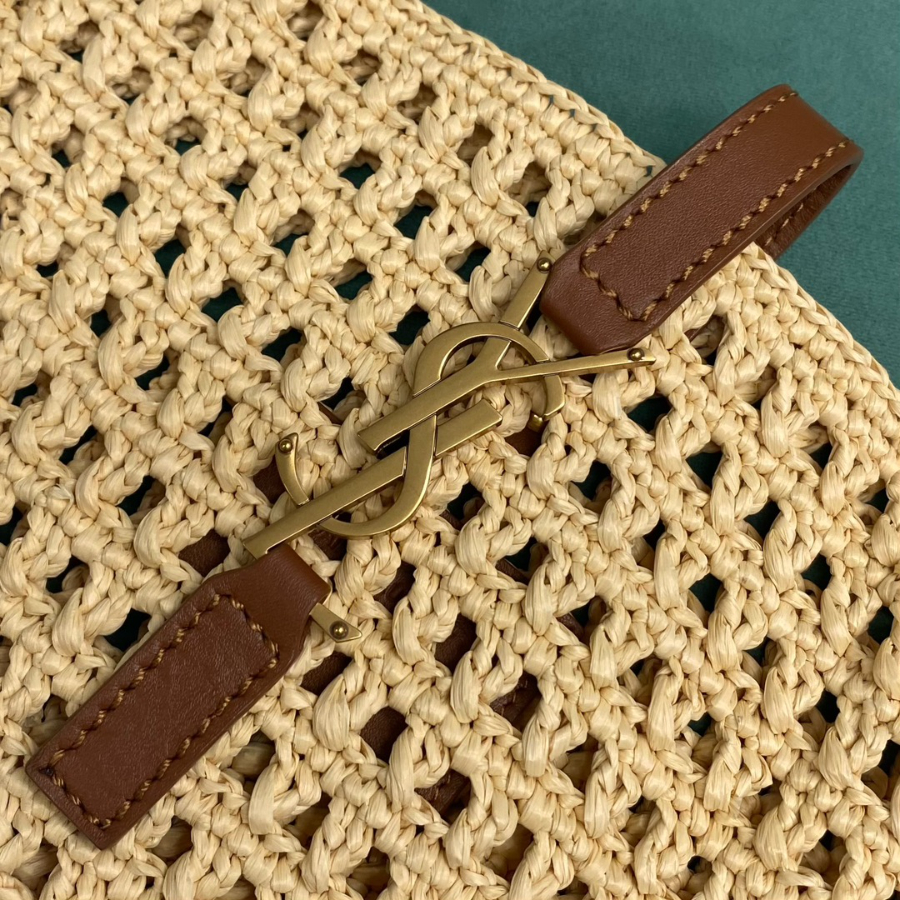 생로랑 크로쉐와 스무스 가죽 소재의 라피아 호보백 690941 371430cm 다크 누드6.jpg