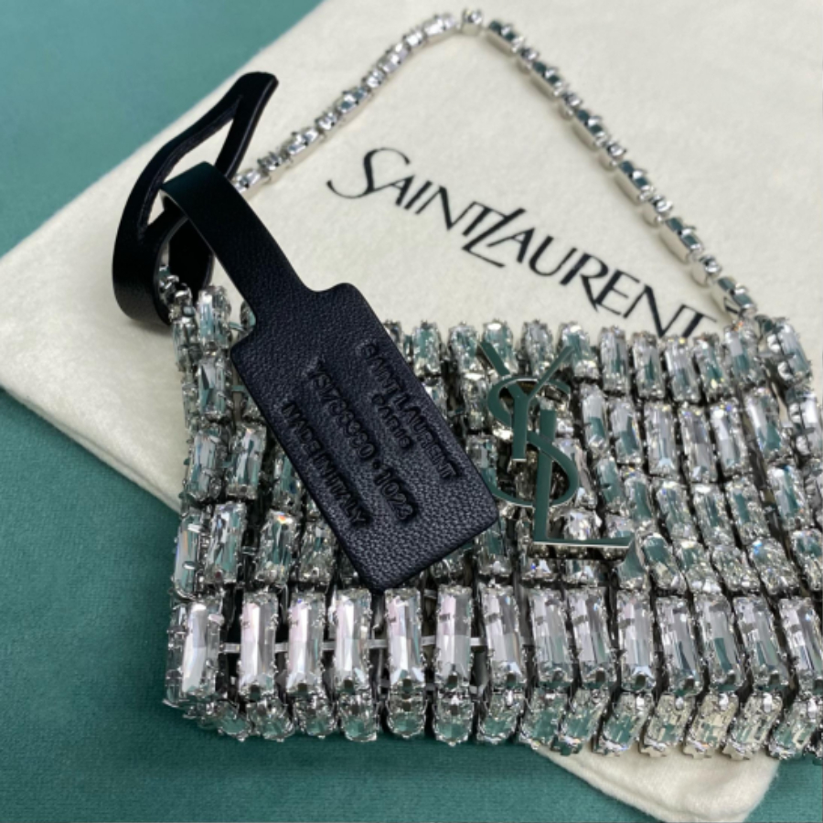 생로랑 크리스털 소재 마이크로 EVENING 백 788380 11.58.52.5cm 은색8.jpg