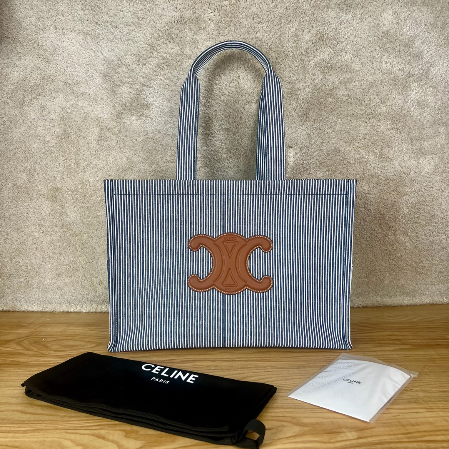 셀린느 라지 카바스 타이스 스트라이프 텍스타일 403016cm 블루1.jpg