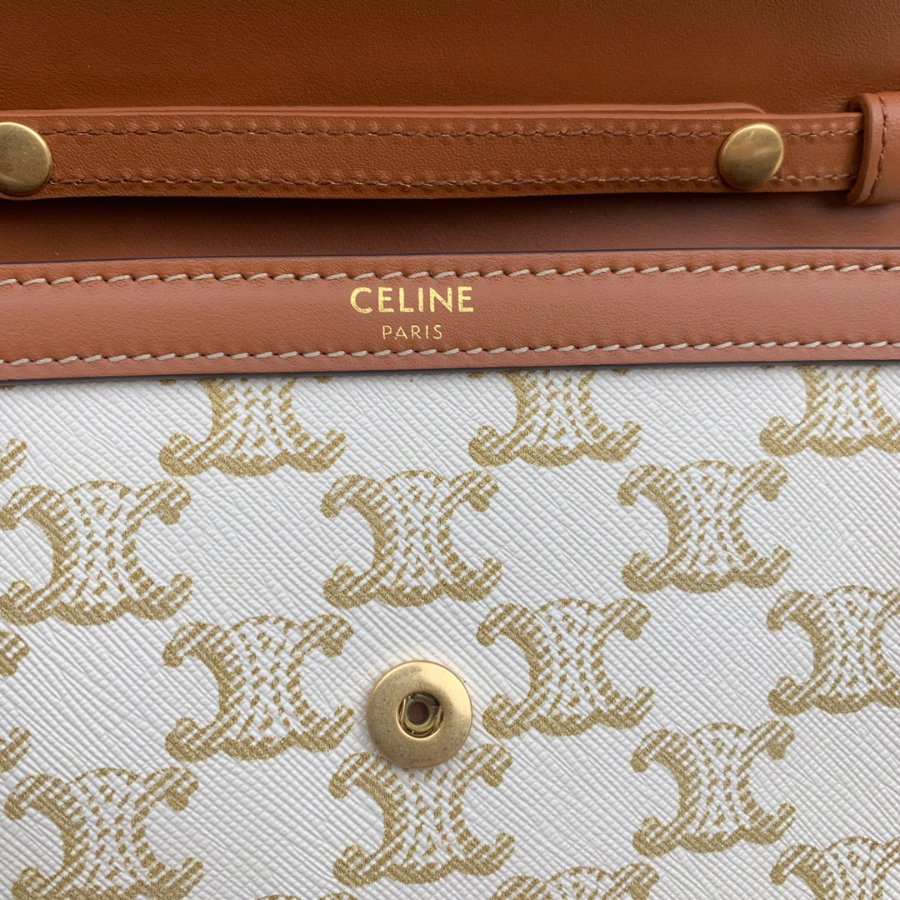 셀린느 메일론 트리옴페 체인 백 10H422 화이트 19.5134cm8.jpg