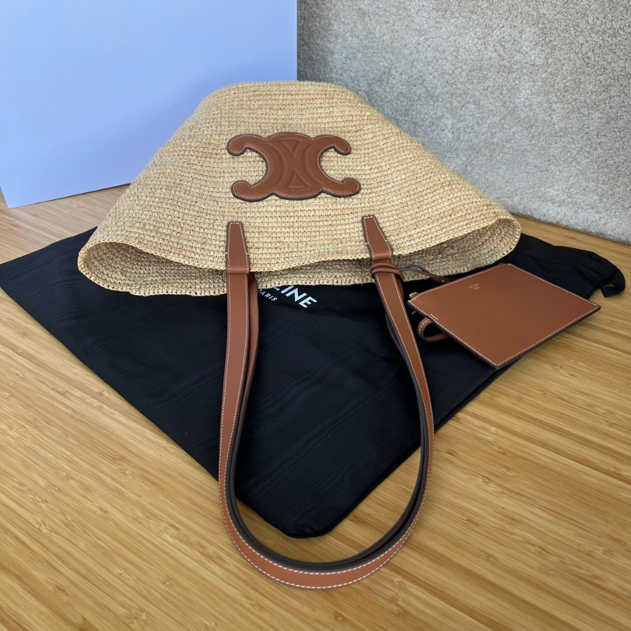 셀린느 서플 클래식 파니에 라피아 223014cm 브라운 로고6.jpg