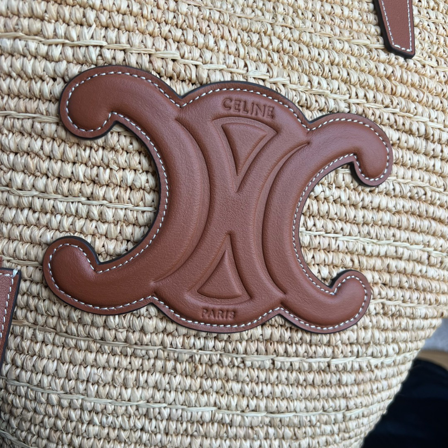 셀린느 서플 클래식 파니에 라피아 223014cm 브라운 로고8.jpg